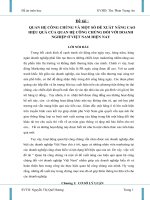 ĐỀ tài QUAN hệ CÔNG CHÚNG và một số đề XUẤT NÂNG CAO HIỆU QUẢ của QUAN hệ CÔNG CHÚNG đối với DOANH NGHIỆP ở VIỆT NAM HIỆN NAY