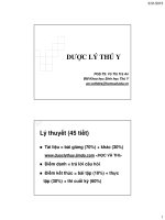 Bài giảng dược lý thú y   PGS TS  võ thị trà an