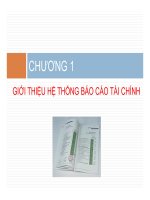 Bài giảng phân tích báo cáo tài chính – chương 1  giới thiệu hệ thống báo cáo tài chính