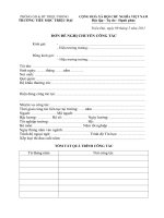 ĐƠN XIN CHUYỂN CÔNG TÁC