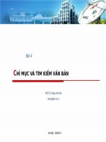 Bài giảng cơ sở dữ liệu chỉ mục và tìm kiếm văn bản 