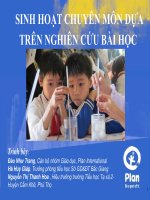SINH HOẠT CHUYÊN MÔN DỰA TRÊN NGHIÊN CỨU BÀI HỌC