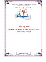 Dạy học theo chủ đề tích hợp dành cho giáo viên THCS  môn CÔNG NGHỆ lớp 7 tiết 23 vai trò của rừng và nhiệm vụ của trồng rừng