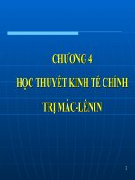 Bài giảng lịch sử các học thuyết kinh tế chương 4 (tt)