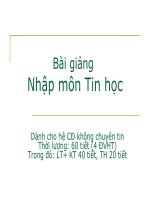 bài giảng nhập môn tin học đại cương