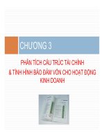 Bài giảng phân tích báo cáo tài chính – chương 3  phân tích cấu trúc tài chính và tình hình bảo đảm vốn cho hoạt động kinh doanh (tt)