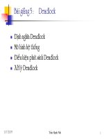 Bài giảng hệ điều hành   chương 5  deadlock