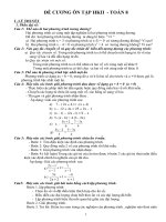 DE CƯƠNG ÔN TẬP HKII MÔN TOÁN 8
