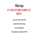 Bài giảng lý thuyết điều khiển tự động chương 1   nguyễn thành phúc