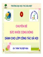CHUYÊN đề sức KHỎE CỘNG ĐỒNG DÀNH CHO lớp CÔNG TÁC XÃ hội
