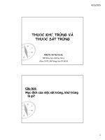 Bài giảng thuốc khử trùng và thuốc sát trùng   PGS TS  võ thị trà an