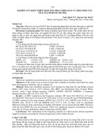 nghiên cứu biến thiên nhịp tim theo thời gian và theo phổ tần số ở người bình thường 