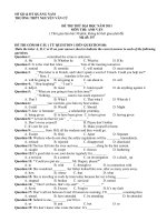 THI THỬ ĐẠI HỌC ( 4 MA DE  DAP AN)