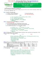 BÀI GIẢI CHI TIẾT ĐỀ TUYỂN SINH ĐẠI HỌC 2014 Môn Hóa học