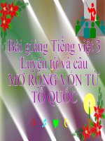 Bài giảng tiếng việt 3 tuần 20 bài luyện từ và câu   mở rộng vốn từ tổ quốc, dấu phẩy 