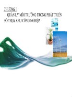 Bài giảng quản lý môi trường chương 1