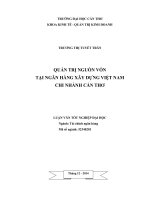 quản trị nguồn vốn tại ngân hàng xây dựng việt nam chi nhánh cần thơ