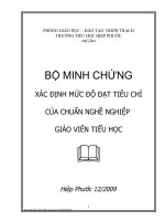 BỘ MINH CHỨNG THEO QĐ 14/BGD