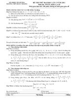 Đề và đáp án thi thử đại học lần II   THPT Đoàn Thượng