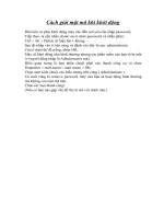 Cách giải mật mã khi khởi động