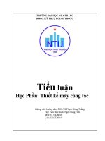 tiểu luận học phần thiết kế máy công tác