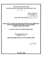 Khảo sát vai trò của nho giáo trong quá trình xây dựng nền kinh tế tri thức tại hàn quốc (thời kỳ hậu hóa rồng 