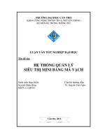 hệ thống quản lý siêu thị mini bằng mã vạch