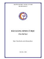 Bài Giảng Sinh Lý Học ĐH Y Dược Cần Thơ