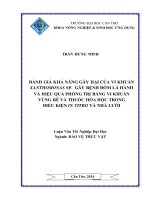 đánh giá khả năng gây hại của vi khuẩn xanthomonas sp. gây bệnh đốm lá hành  và hiệu quả phòng trị bằng vi khuẩn vùng rễ và thuốc hóa học trong điều kiện in vitro và nhà lưới
