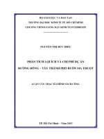 Phân tích lợi ích và chi phí dự án đường đông tây thành phố buôn ma thuột luận văn thạc sĩ  2015 