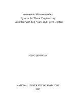 Automatic microassembly system for tissue engineering  assisted with top view and force control