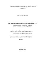 Khoá luận tốt nghiệp đọc   hiểu văn bản sóng (xuân quỳnh) gắn liền với đời sống thực tiễn