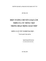 Khoá luận tốt nghiệp hiện tượng chuyển loại lâm thời của từ tiếng việt trong hoạt động giao tiếp 