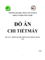 thiết kế hệ thống dẫn động băng tải