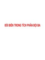 Bài giảng đổi biến trong tích phân bội ba