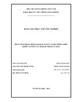 PHÂN TÍCH HOẠT ĐỘNG RADAR ANTEN và hệ THỐNG điều KHIỂN ANTEN của RADAR TRẠM cà MAU