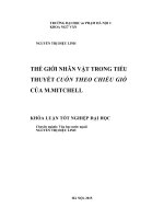 Khoá luận tốt nghiệp thế giới nhân vật trong tiểu thuyết cuốn theo chiều gió của m mitchell