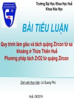 Phương pháp tách zro2 từ quặng zircon
