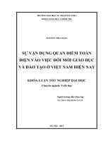 Sự vận dụng quan điểm toàn diện vào việc đổi mới giáo dục và đào tạo ở việt nam hiện nay