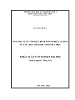 So sánh tu từ với việc hình thành biểu tượng về cây, hoa cho học sinh tiểu học