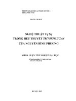 Khoá luận tốt nghiệp nghệ thuật tự sự trong tiểu thuyết trí nhớ suy tàn của nguyễn bình phương