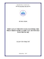 Tiếp cận lý thuyết cụm (cluster) cho phát triển nghề cá khu vực duyên hải nam trung bộ