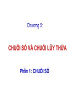 Chuỗi số và chuỗi lũy thừa (phần 1)