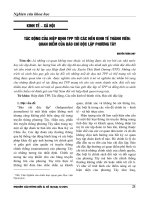 Tác động của hiệp định TPP tới các nền kinh tế thành viên  quan điểm của báo chí độc lập phương tây 