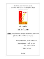 Tìm hiểu bài toán khôi phục ảnh, mô hình quan sát ảnh kỹ thuật lọc wiener và khảo sát ứng dụng