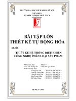 Thiết kế hệ thống điều khiển công nghệ phân loại sản phẩm