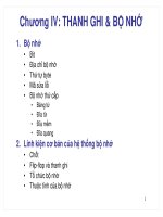 Kiến trúc máy tính   chương 4  thanh ghi và bộ nhớ