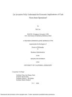 Do investors fully understand the economic implications of cash flows from operations 
