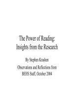 The power of reading