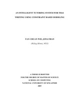 An intelligent tutoring system for thai writing using constraint based modeling